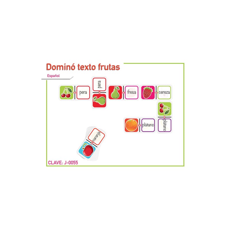 Dominó Texto Frutas