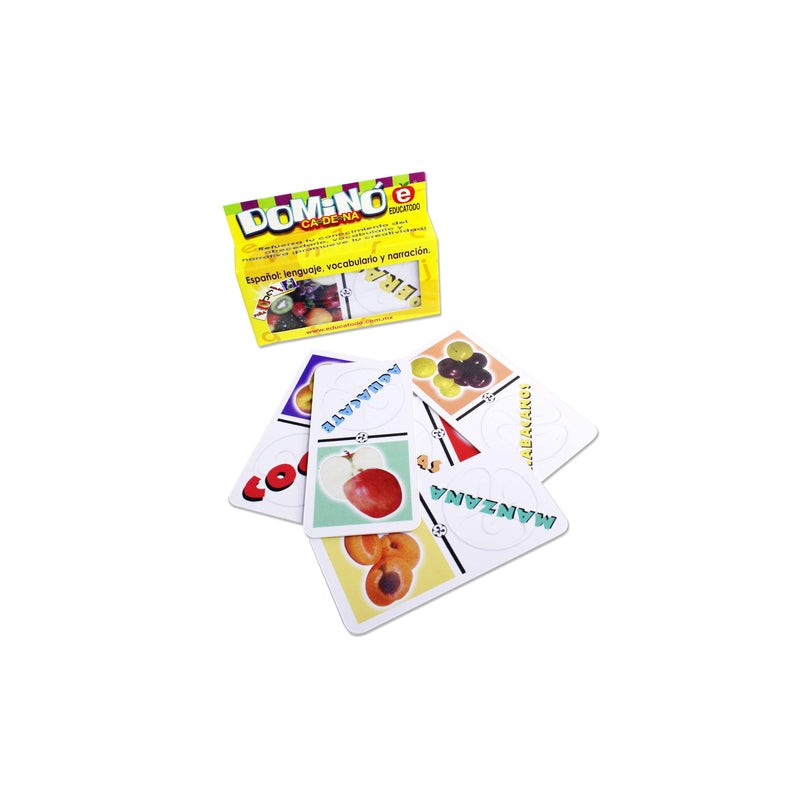 Dominó Texto Frutas Grande