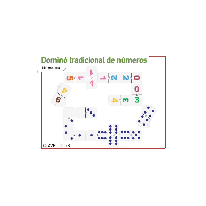 Dominó Tradicional con Números al Reverso