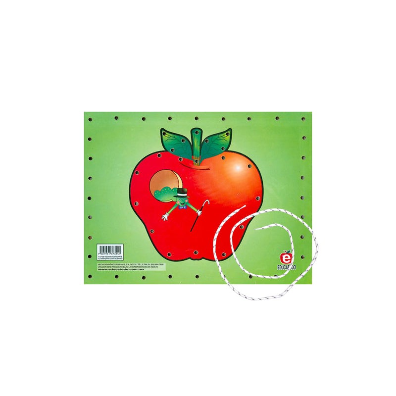 Figura de Ensarte Manzana con Gusano
