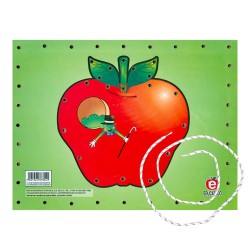 Figura de Ensarte Manzana con Gusano