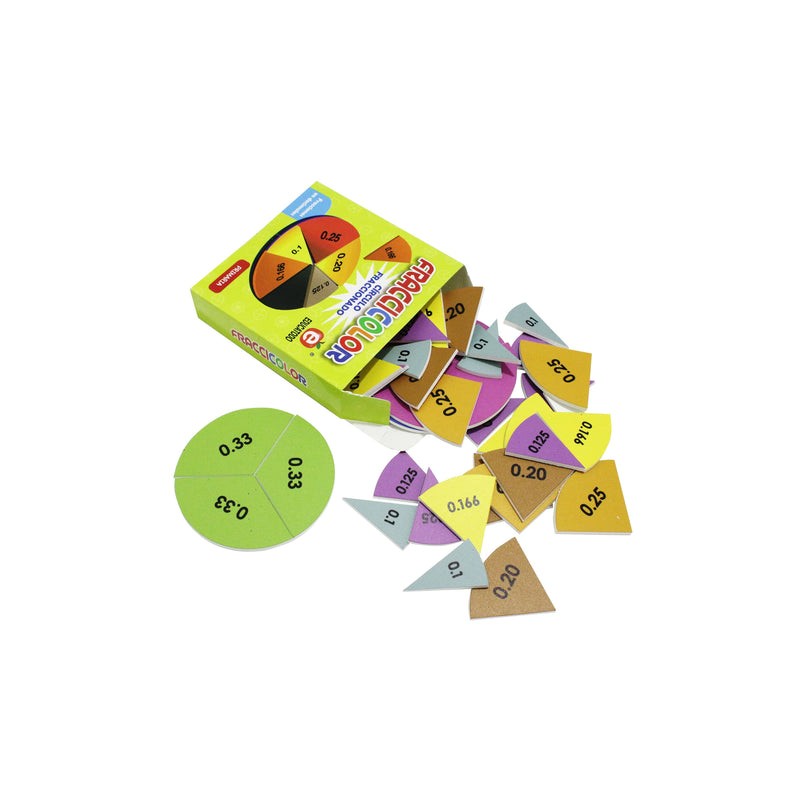 Fraccicolor Círculo Fraccionado decimales