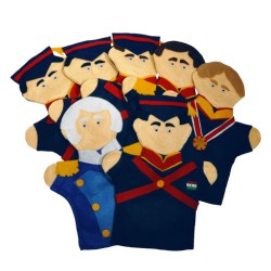 Juego de 7 Guiñoles Niños Héroes