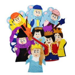 Juego de 8 Títeres Digitales La Bella Durmiente