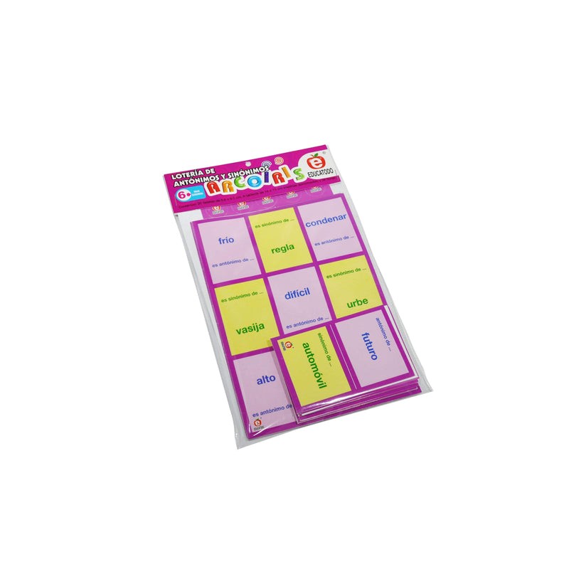 Lotería Arcoíris Antónimos y Sinónimos