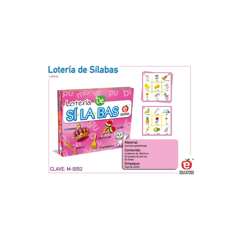 Lotería de Sílabas