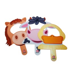 Caretas de Animales Granja Siluetas