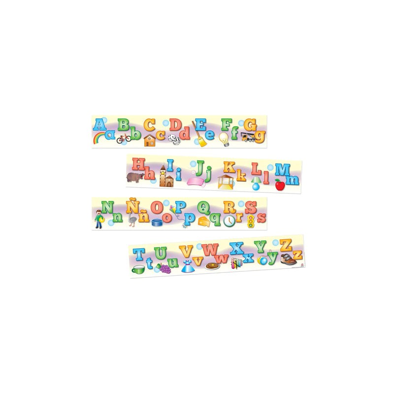 Cenefa Decorativa Abecedario Arcoiris