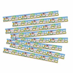 Cenefa Decorativa Animales en el Tren