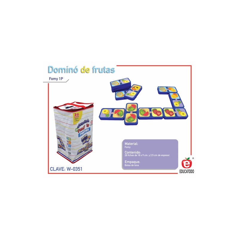 Dominó de Frutas de Fomy 1P