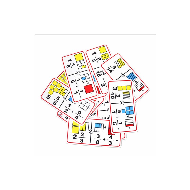 Dominó Gigante de Fracciones División Cuadrados