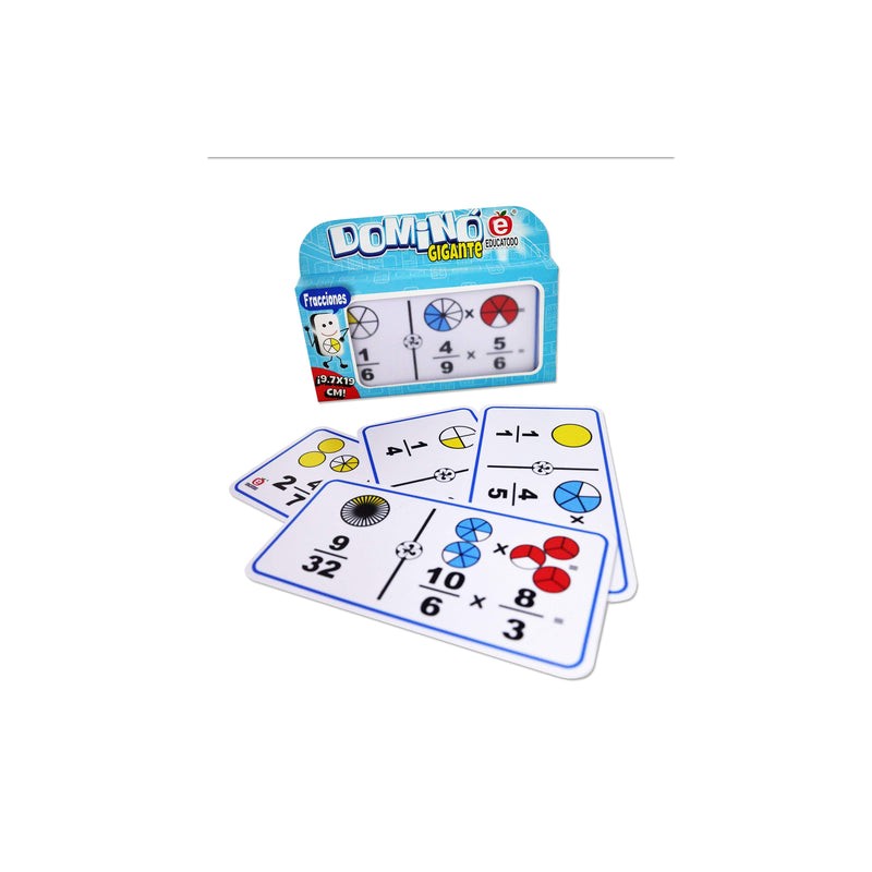 Dominó Gigante de Fracciones Multiplicación Círculos