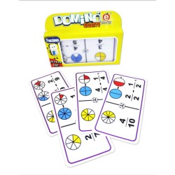 Dominó Gigante de Fracciones Restas Círculos